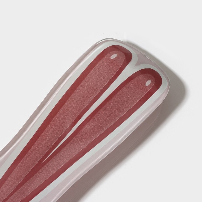 Подставка стеклянная под ложку Доляна &laquo;Цветочный зайка&raquo;, 27&times;12,5&times;2 см