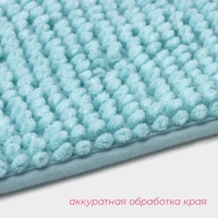 Коврики для ванной и туалета Доляна &laquo;Букли&raquo;, 2 шт: 40&times;50 см, 50&times;80 см, цвет голубой