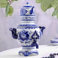 Сувенир &laquo;Самовар&raquo;, 23 см, гжель