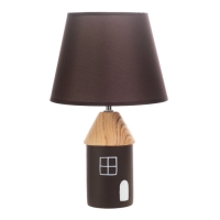 Настольная лампа "Домик" E14 40Вт коричневый 22х22х36 см RISALUX Настольная лампа "Домик" E14 40Вт коричневый 22х22х36 см RISALUX