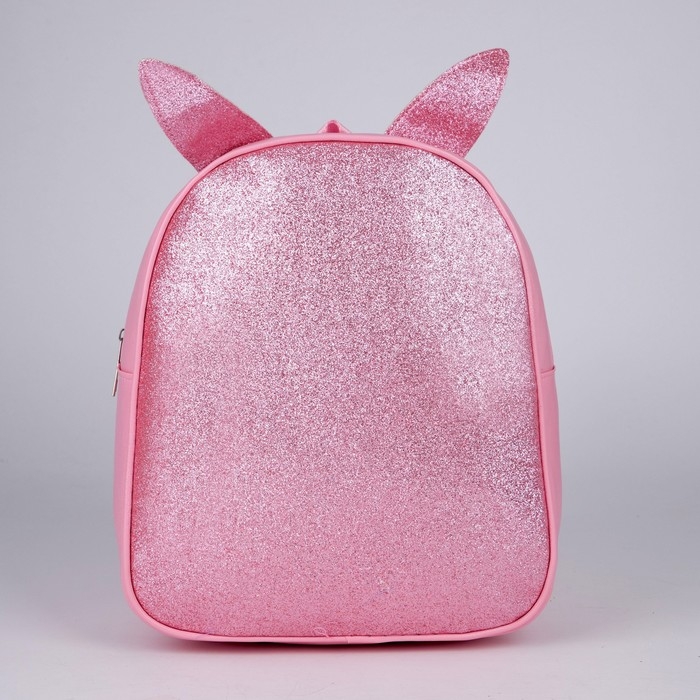 Рюкзак детский для девочки с блестками &laquo;Зайка&raquo;, съемные элементы, 27х23х10 см