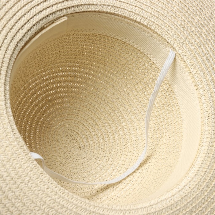 Шляпа женская MINAKU, цв. бежевый, р-р 58 Шляпа женская MINAKU, цв. бежевый, р-р 58