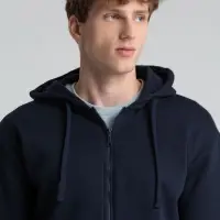 Толстовка на молнии с капюшоном Siverga Heavy 2.0, темно-синяя, размер XL