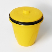 Ведро с крышкой &laquo;Лайт&raquo;, 10 л, цвет жёлтый