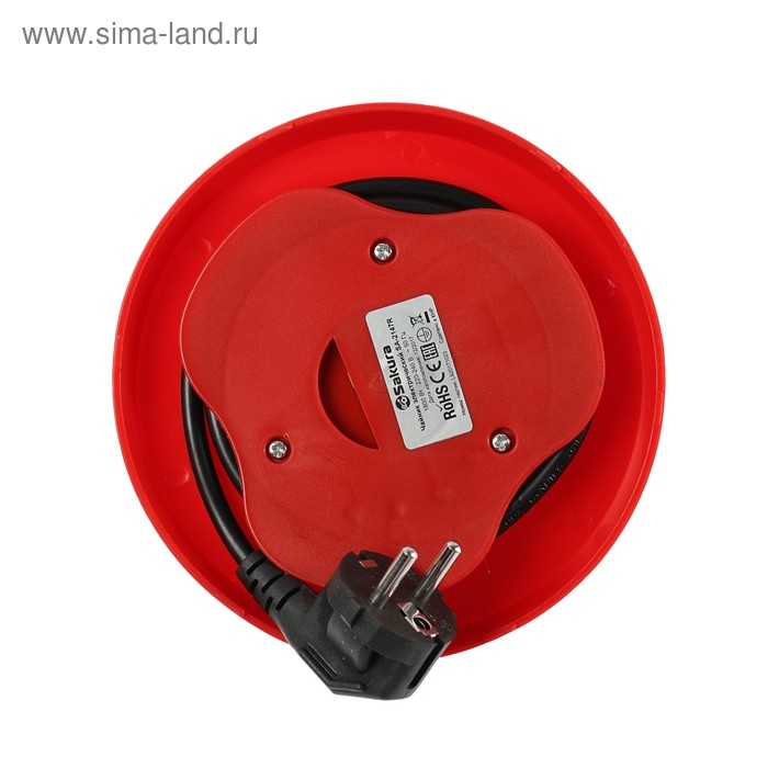 Чайник электрический Sakura SA-2147R, металл, 1.8 л, 1800 Вт, красный Чайник электрический Sakura SA-2147R, металл, 1.8 л, 1800 Вт, красный