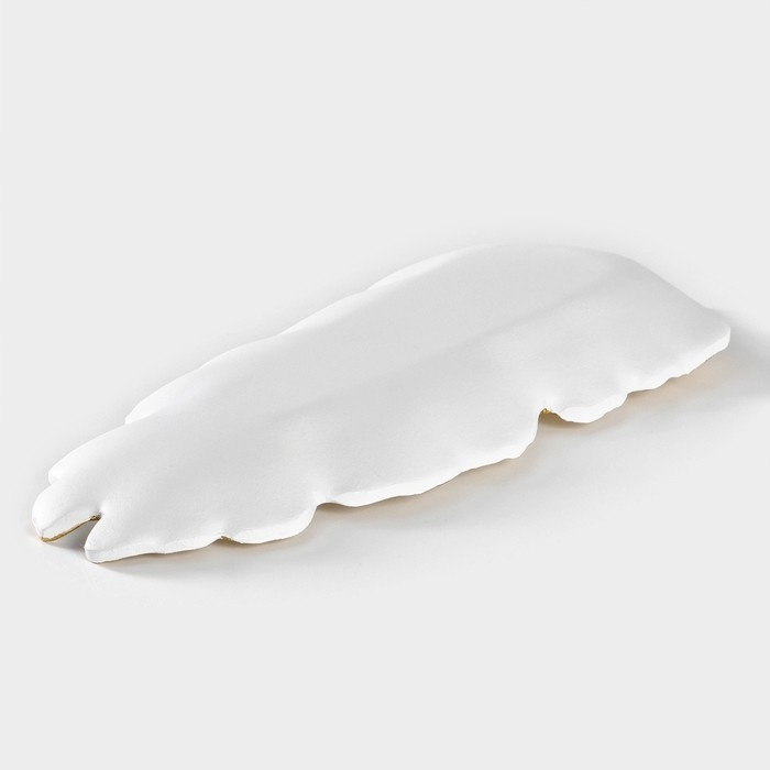 Блюдо для фруктов Доляна «Золотой лист», 38×15,5 см, цвет золотой с белым Блюдо для фруктов Доляна «Золотой лист», 38×15,5 см, цвет золотой с белым