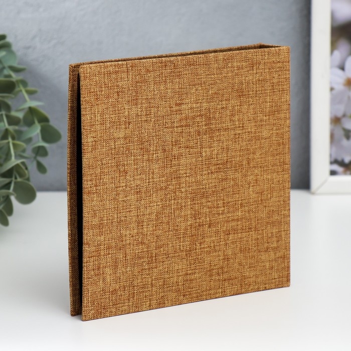 Фотоальбом для фото мини камер 100 фото 13,2х8,5 см "Рыжий" текстиль 3х15х14,5 см