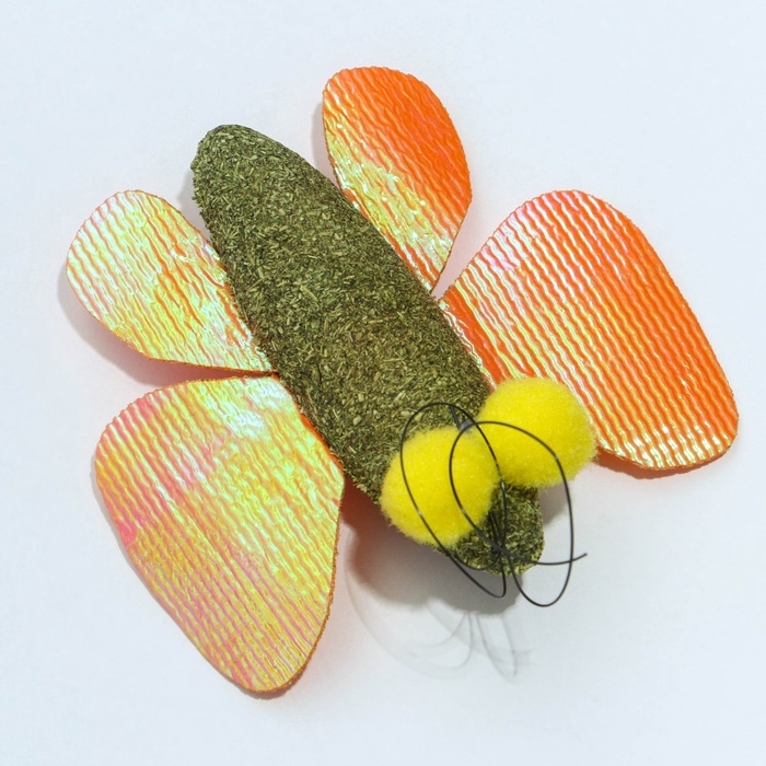 Игрушка для кошек &laquo;Бабочка&raquo; из кошачьей мяты, 8 х 6.5 см