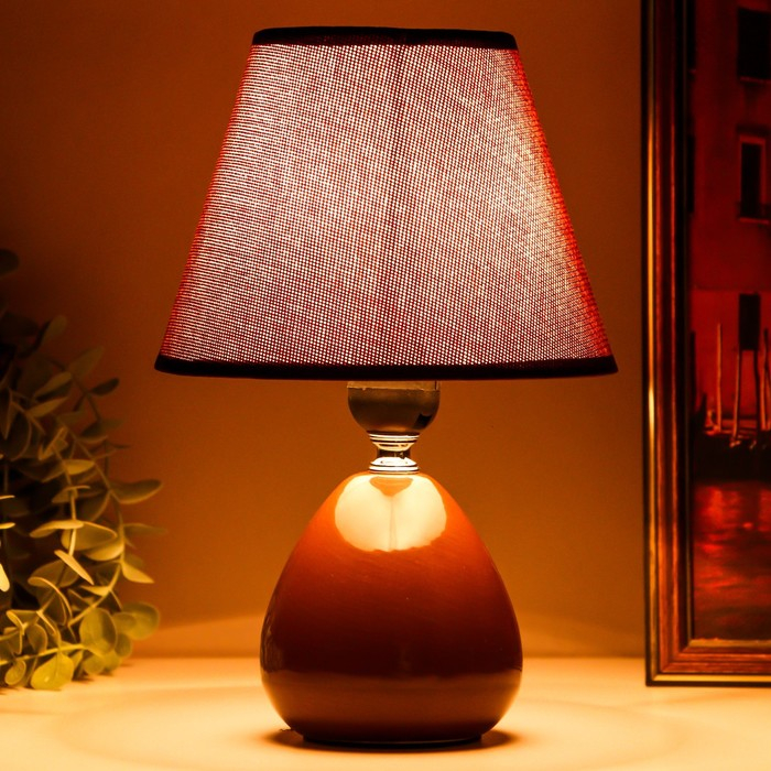 Лампа настольная "Инканто" 1х40Вт Е27 коричневый 18х18х27 см RISALUX