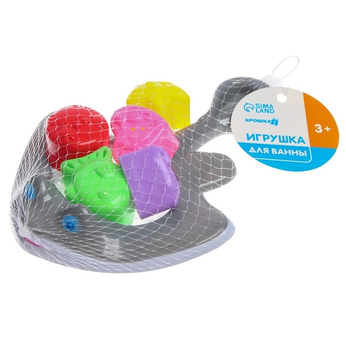 Набор игрушек для ванны «Поймай рыбку», сачок + 5 игрушек Набор игрушек для ванны «Поймай рыбку», сачок + 5 игрушек
