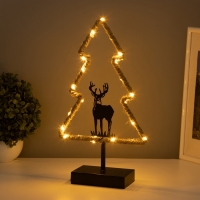 Светильник "Новогодняя елка" LED 3хААА черный 7х20х37см Светильник "Новогодняя елка" LED 3хААА черный 7х20х37см