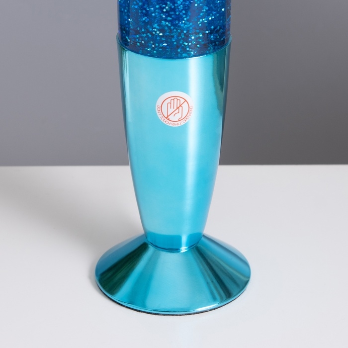 Лава-лампа "Ракета" 1х30Вт Е14-R39 (блестки) синий 8х8х34см