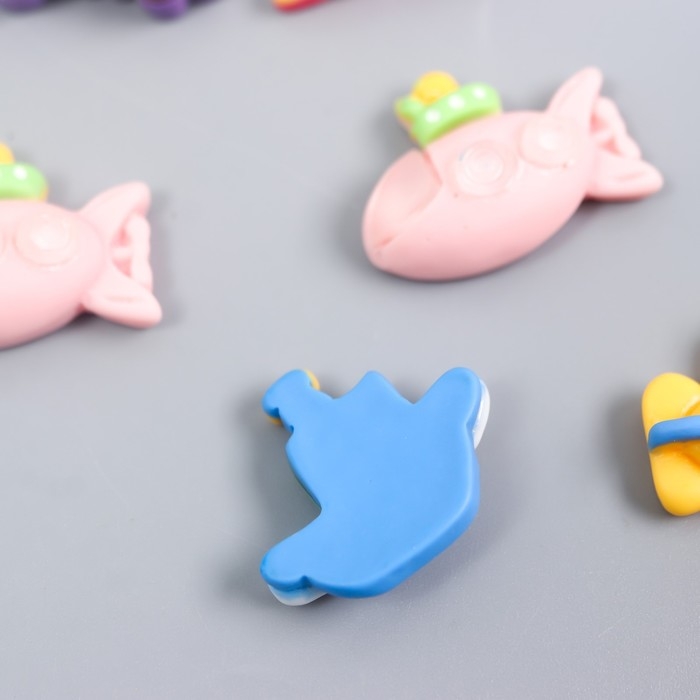 Декор для творчества пластик Декор для творчества пластик "Транспорт" набор 10 шт МИКС 1,7х2,1х0,7 см