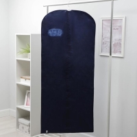 Чехол для одежды с окном, 60&times;140 см, спанбонд, цвет синий