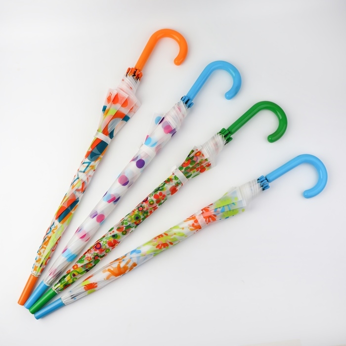 Зонт - трость полуавтоматический &laquo;Настроение&raquo;, 8 спиц, R = 45/52 см, D = 104 см, цвет МИКС