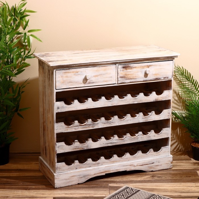 Комод-бар 90х40х85 см, дерево албезия, белый Комод-бар 90х40х85 см, дерево албезия, белый