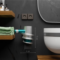 Держатель для фена, 11&times;9,5&times;11 см, алюминий