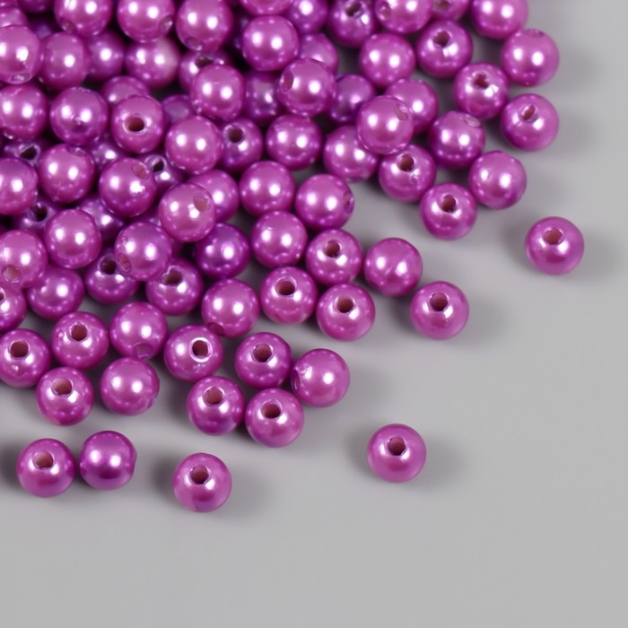 Набор бусин "Жемчуг" d 6 мм, 250 гр, сиреневый