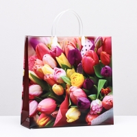 Пакет "Весенний букет", мягкий пластик, 28,5 x 30 см, 100 мкм Пакет "Весенний букет", мягкий пластик, 28,5 x 30 см, 100 мкм