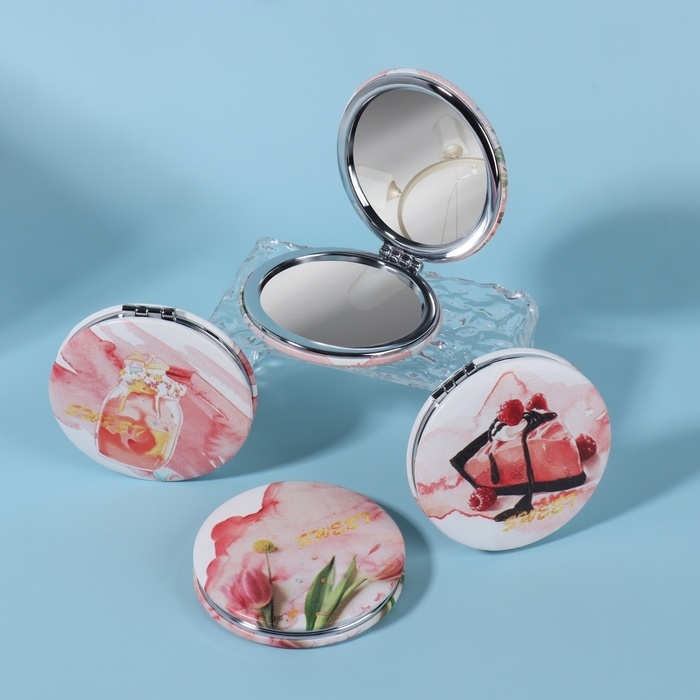 Зеркало складное &laquo;BEAUTY&raquo;, с увеличением, d = 7 см, рисунок МИКС