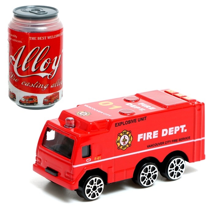 Машина металлическая «Спецслужбы» в банке, цвет МИКС Машина металлическая «Спецслужбы» в банке, цвет МИКС