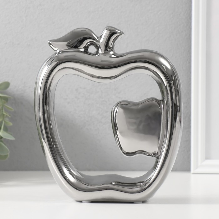 Сувенир керамика Сувенир керамика "Абстракция. Яблоки" серебро 17х5,5х20,5 см