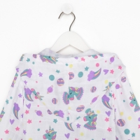 Халат детский муслиновый LoveLife &laquo;Единороги&raquo; (5 лет, рост 110-116 см) 100% хлопок, 235 гр/м2
