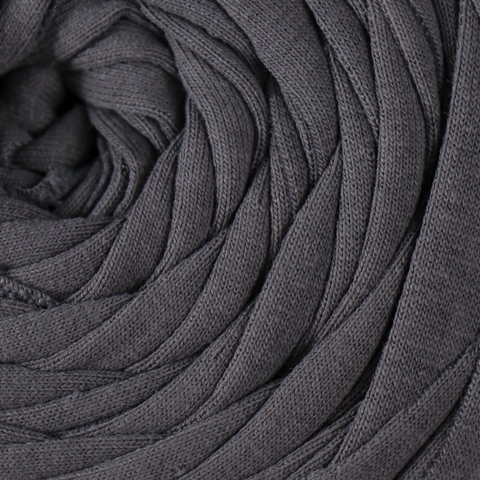 Трикотажная пряжа вторичная 90% хлопок,10% п/э, 100м/450&plusmn;50 гр (светлый графит) МИКС