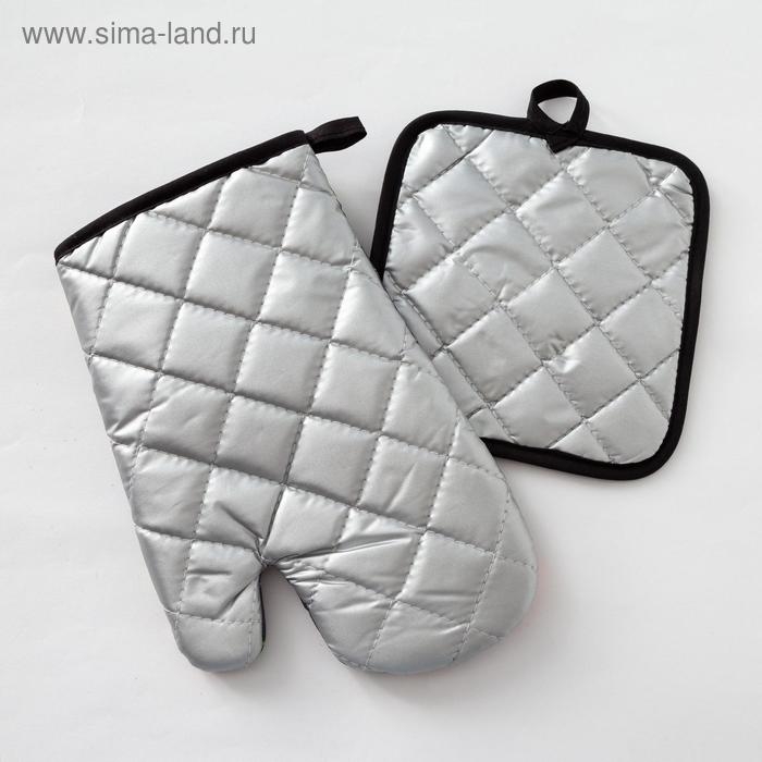 Кухонный набор Доляна «Овощи», прихватка 17х17 см, рукавица 26х16 см Кухонный набор Доляна «Овощи», прихватка 17х17 см, рукавица 26х16 см