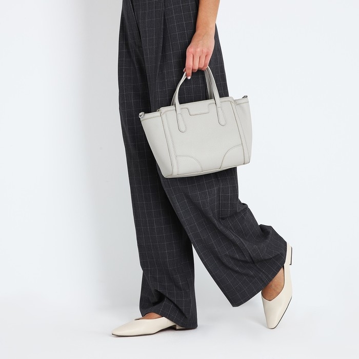 Сумка женская тоут на молнии, цвет серый Сумка женская тоут на молнии, цвет серый