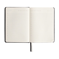 Ежедневник недатированный A5, 160 листов, deVENTE.Grande, твёрдая обложка из искусственной кожи с поролоном, 2 ляссе, блок 70 г/м2, чёрный Ежедневник недатированный A5, 160 листов, deVENTE.Grande, твёрдая обложка из искусственной кожи с поролоном, 2 ляссе, блок 70 г/м2, чёрный