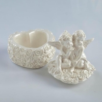 Шкатулка для мелочей "Ангел" перламутровая, 9см Шкатулка для мелочей "Ангел" перламутровая, 9см
