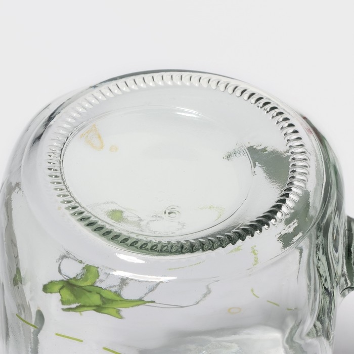 Набор кружек стеклянных Доляна &laquo;Яркий лимонад&raquo;, 2 предмета: 2 кружки с крышками и трубочками 450 мл