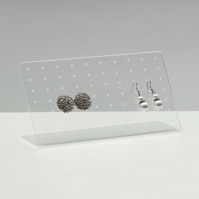 Подставка под серьги прямоугольная, 19×6×10,5 см, оргстекло 2 мм Подставка под серьги прямоугольная, 19×6×10,5 см, оргстекло 2 мм