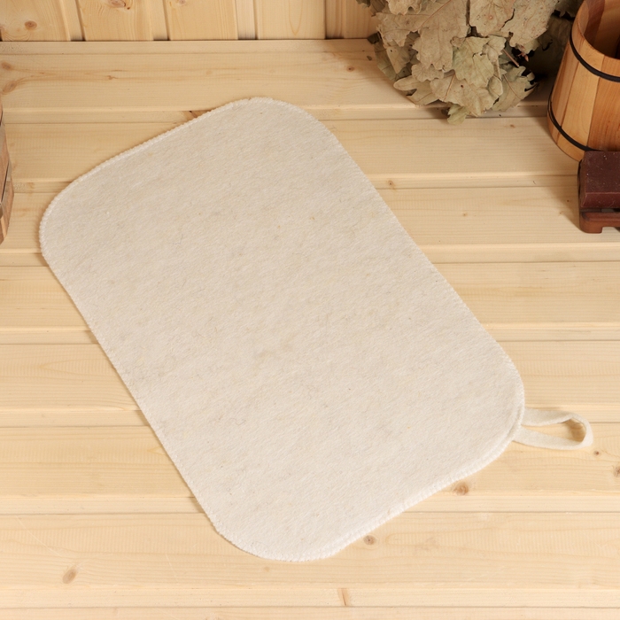 Коврик для бани светлый, 50х33 см