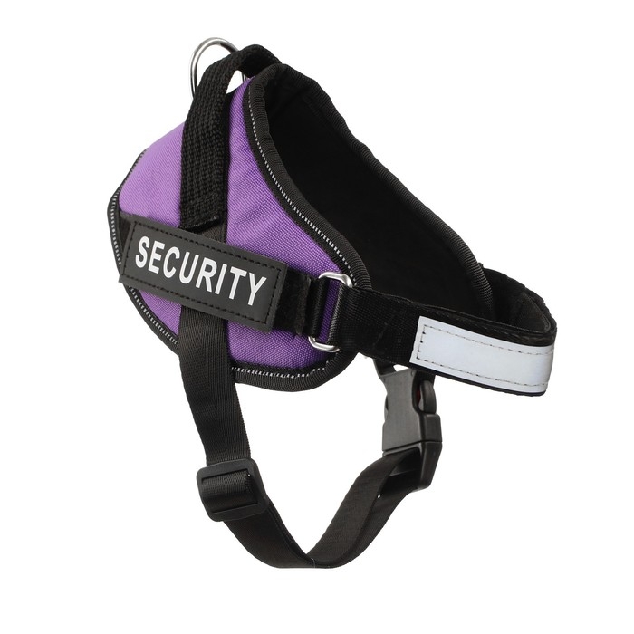 Шлейка К9 мягкая светоотражающая, размер S, ОГ 45-55 см, вес 5-12,5 кг, фиолетовая