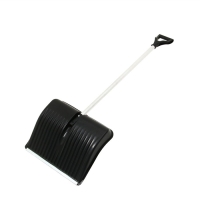 Лопата пластиковая, ковш 410 &times; 515 мм, с оцинкованной планкой, алюминиевый черенок