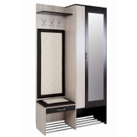 Прихожая Ольга 4, Ясень шимо светлый/Венге