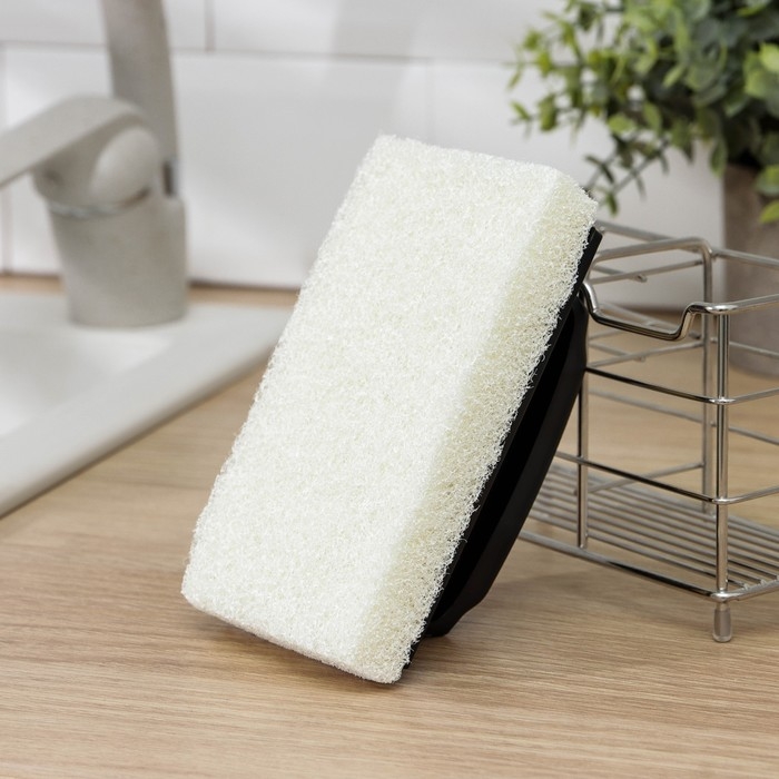 Щётка абразивная с ручкой Доляна, 15&times;9 см, цвет МИКС