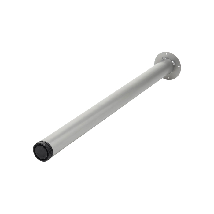 Опора регулируемая для стола, круглая, серебро D-50мм