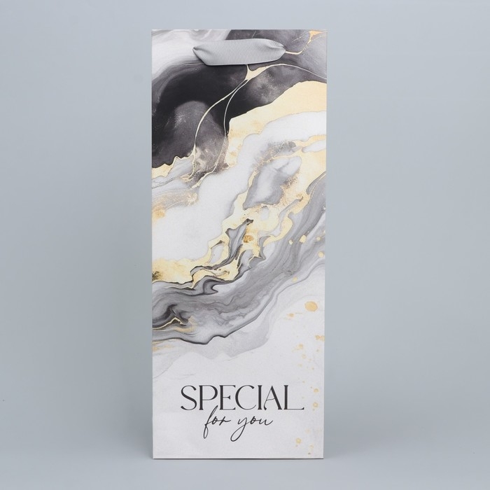 Пакет подарочный под бутылку, упаковка, &laquo;Подарок для тебя&raquo;, 13 х 32 х 11.3 см