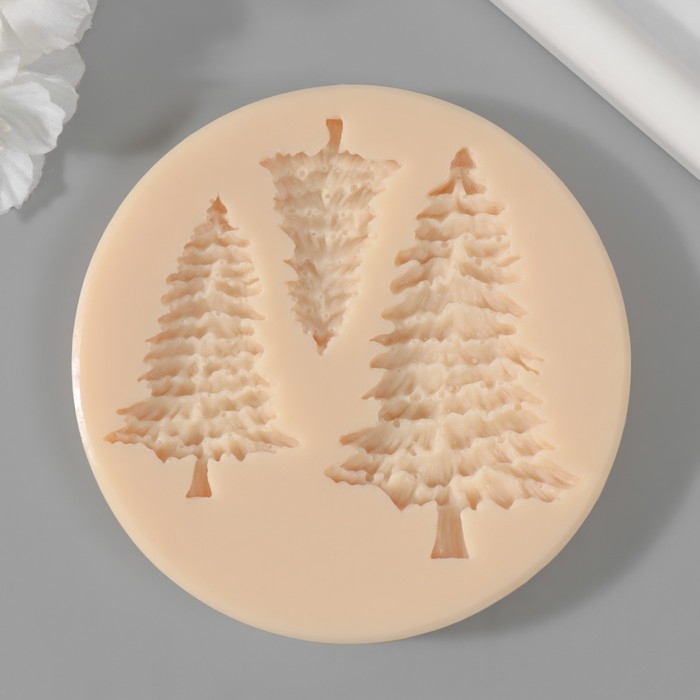 Молд силиконовый "Ёлочки" (издел. 7х4 см; 5х3 см; 4х2,3 см)