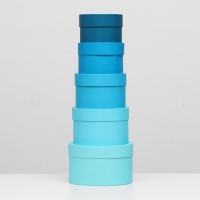 Набор круглых коробок 5 в 1 "Пантон 300", 23 х 23 х 14 - 15 х 15 х 10 см