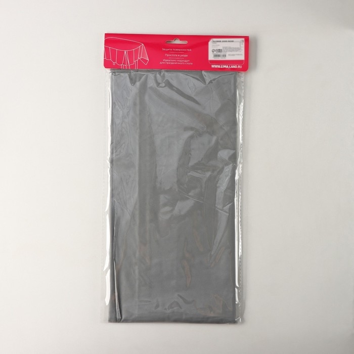 Скатерть на стол Доляна &laquo;Праздничный стол&raquo;, 137&times;183 см, толщина 30 мкм, цвет серебряный