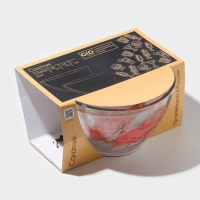 Набор салатников &laquo;Веточка сакуры&raquo;, стеклянный, 3 шт: 1.75 л, 0.8 л, 0.25 л