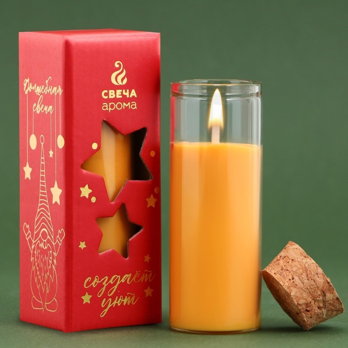 Новогодняя свеча в колбе «Апельсин» Новогодняя свеча в колбе «Апельсин»