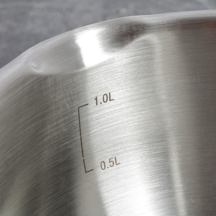 Ковш &laquo;Аврора&raquo;, 1,6 л, d=16 см, капсульное дно, стеклянная крышка, индукция