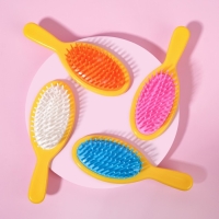Расчёска - мини массажная, 4,5 &times; 13 см, рисунок МИКС