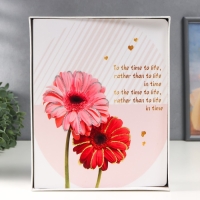 Фотоальбом на 100 фото 13х18 см "Герберы" в коробке, дерево 29,5х4х23 см Фотоальбом на 100 фото 13х18 см "Герберы" в коробке, дерево 29,5х4х23 см