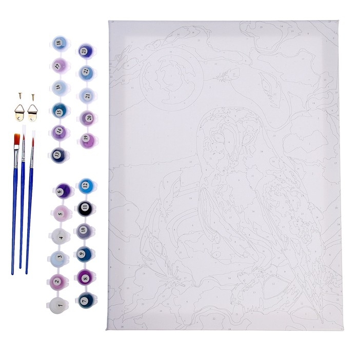 Картина по номерам на холсте с подрамником «Сказочная сова», 30х40 см Картина по номерам на холсте с подрамником «Сказочная сова», 30х40 см